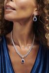 Jon Richard Gift Packaged Rhodium Plate And Blue Cubic Zirconia Statement Necklace thumbnail 3