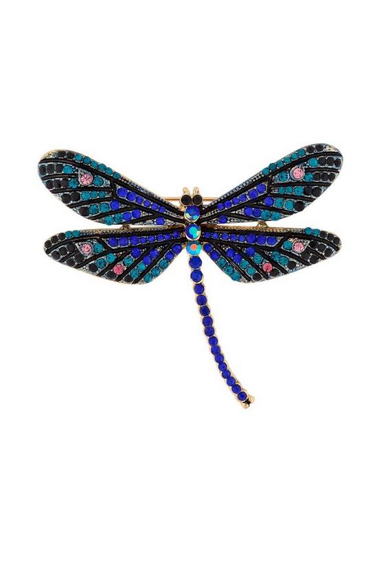 Jon Richard Multi-Coloured Dragonfly Brooch 1