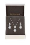 Jon Richard Gift Packaged Cubic Zirconia Pear Drop Earring And Necklace Set thumbnail 1