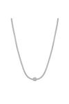 Simply Silver Sterling Silver 925 with Cubic Zirconia Pave Charm Allway Necklace thumbnail 1