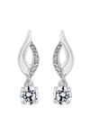 Simply Silver Sterling Silver 925 With Cubic Zirconia Single Solitaire Drop Earrings thumbnail 1