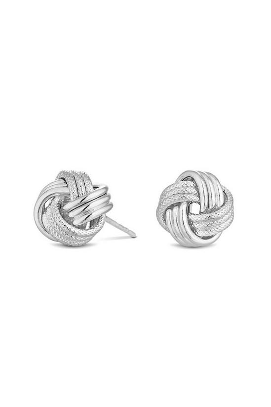 Simply Silver Sterling Silver 925 Polished Knot Stud Earrings 1