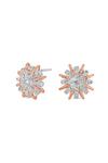 Simply Silver Sterling Silver 925 Two-Tone Starburst Stud Earrings thumbnail 1
