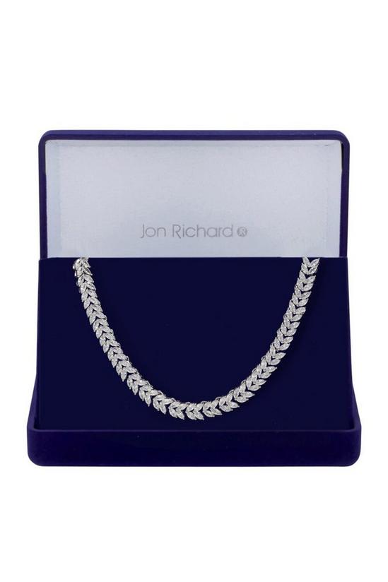 Jon Richard Gift Packaged Rhodium Cubic Zirconia Necklace 3