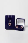 Jon Richard Gift Packaged Red Cubic Zirconia Heart Stud Earrings thumbnail 4