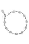 Jon Richard Gift Packaged Silver Cubic Zirconia Tennis Pear Crystal Bracelet thumbnail 1