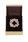 Jon Richard Gift Packaged Rose Gold Flower And Butterfly Wreath Brooch thumbnail 1