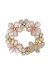 Jon Richard Gift Packaged Rose Gold Flower And Butterfly Wreath Brooch thumbnail 2