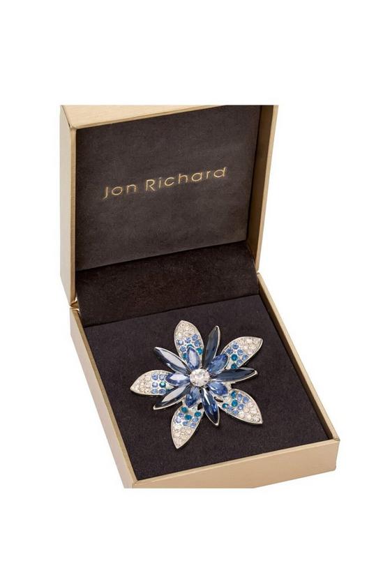 Jon Richard Gift Packaged Blue Ombre Flower Brooch 2