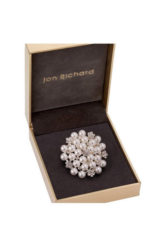 Jon Richard Gift Packaged Silver Pearl Cluster Brooch 2