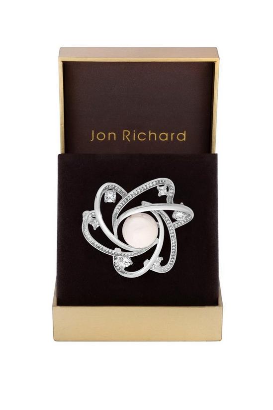 Jon Richard Pearl And Crystal Brooch - Gift Boxed 1