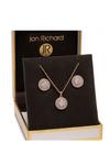 Jon Richard Rose Gold Double Halo Necklace and Earring Jewellery Set thumbnail 3
