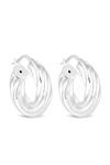 Simply Silver Sterling Silver 925 Polished Chunky Twist Hoop Earrings thumbnail 1