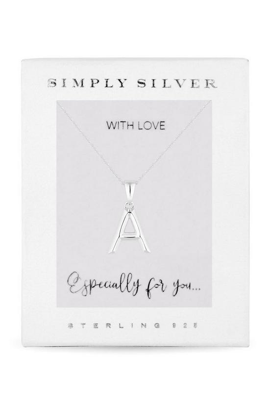 Simply Silver Gift Packaged Sterling Silver 925 Alphabet Necklace - Letter A Necklace 2