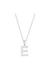 Simply Silver Gift Packaged Sterling Silver 925 Alphabet Necklace - Letter E Necklace thumbnail 1