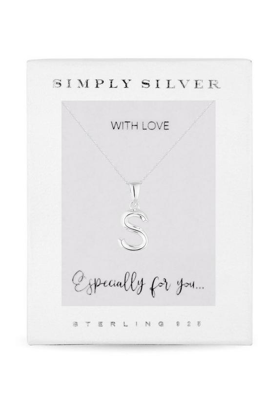 Simply Silver Gift Packaged Sterling Silver 925 Alphabet Necklace - Letter S Necklace 2