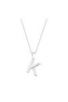 Simply Silver Gift Packaged Sterling Silver 925 Alphabet Necklace - Letter K Necklace thumbnail 1