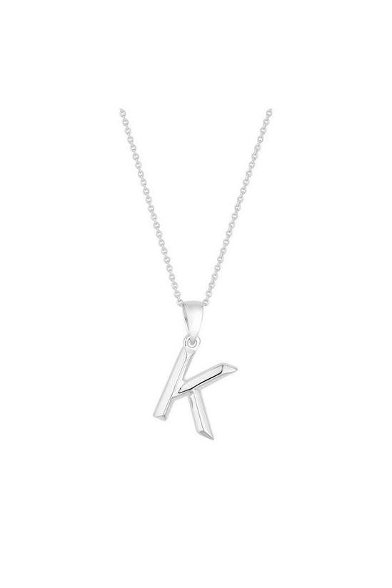 Simply Silver Gift Packaged Sterling Silver 925 Alphabet Necklace - Letter K Necklace 1