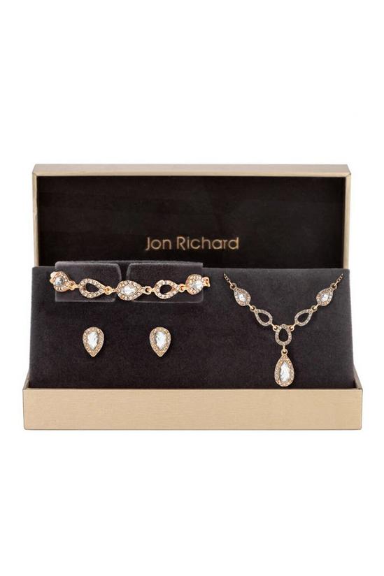 Jon Richard Gold Pear Drop 3 Piece Jewellery Set 2