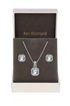 Jon Richard Gift Packaged Cubic Zirconia And Aqua Earring And Necklace Set thumbnail 1