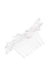 Jon Richard Silver Plated Pave And Pearl Leaf Comb thumbnail 1