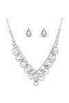 Mood Silver Statement Necklace and Earring Jewellery Set thumbnail 1