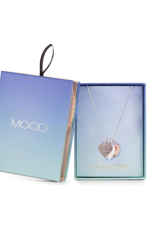 Mood Gift Packaged Two Tone Heart Charm Necklace 2