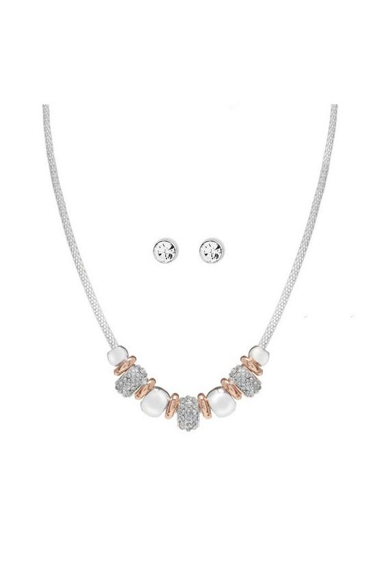 Mood Gift Packaged Silver Charm Necklace and Earring Jewellery Set 1