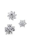 Jon Richard Gift Packaged Cubic Zirconia Floral 3 Pack Brooch thumbnail 1