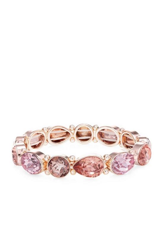 Lipsy Rose Gold With Crystal Tonal Pink Stone Set Bracelets 1