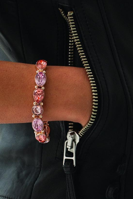 Lipsy Rose Gold With Crystal Tonal Pink Stone Set Bracelets 2