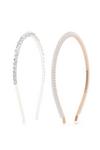 Lipsy Gold With Crystal Pearl 2-Pack Headband Hair Accessories thumbnail 1