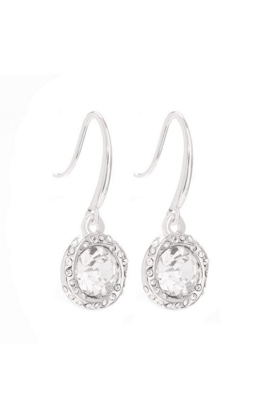 Mood Silver Crystal Mini Drop Earrings 1