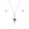 Simply Silver Sterling Silver 925 Blue Solitaire Twist Jewellery Set thumbnail 1