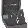 Simply Silver Sterling Silver 925 Blue Solitaire Twist Jewellery Set thumbnail 2