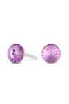 Simply Silver Sterling Silver 925 Embellished withCrystals Amethyst Purple Stud Earrings thumbnail 1