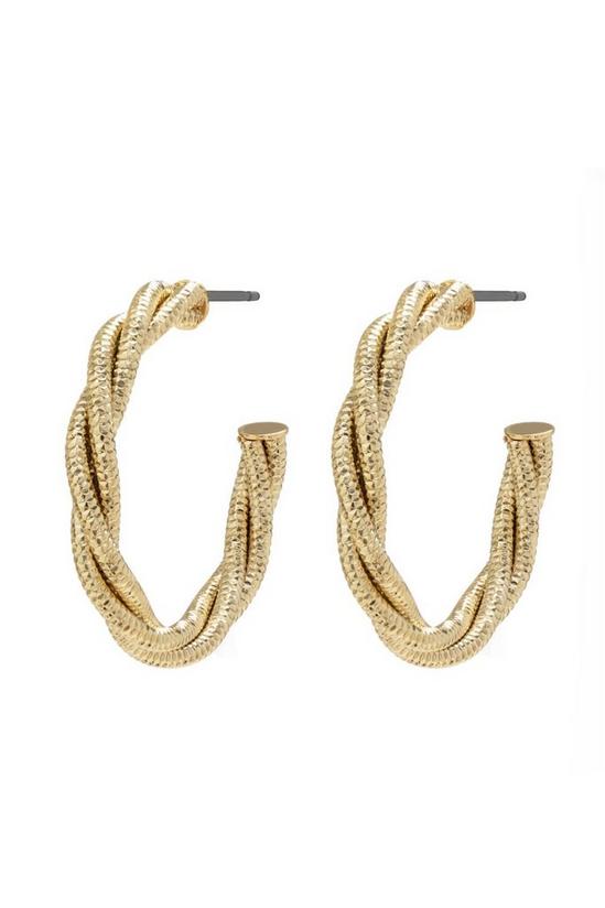 Mood Gold Twist Hoop Earrings 1