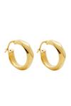 Simply Silver 14ct Gold Plated Sterling Silver Curved Hoop Earrings thumbnail 1
