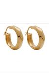 Simply Silver 14ct Gold Plated Sterling Silver Curved Hoop Earrings thumbnail 2