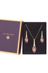 Jon Richard Gift Packed Rose Gold And Pink Necklace And Earring Jewellery Set thumbnail 2