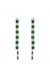 Jon Richard Gold Plated Cubic Zirconia Emerald Green And Crystal Earrings thumbnail 1