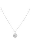 Simply Silver Sterling Silver 925 Fancy Solitaire Round Pendant Necklace thumbnail 1