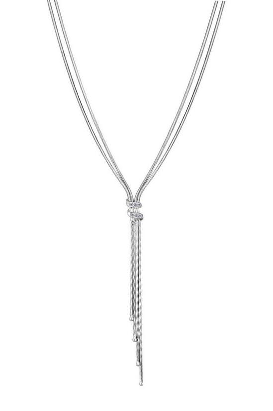 Simply Silver Sterling Silver 925 High Shine Slinky Lariat Necklace 1
