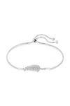 Simply Silver Sterling Silver 925 Embellished with Crystals Feather Bracelet thumbnail 1