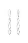 Simply Silver Simply Silver Sterling Silver 925 With Cubic Zirconia Wrapped In Love Intertwined Drop Earrings thumbnail 1