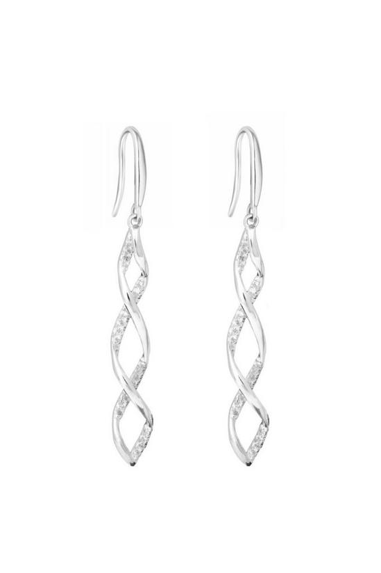 Simply Silver Simply Silver Sterling Silver 925 With Cubic Zirconia Wrapped In Love Intertwined Drop Earrings 1