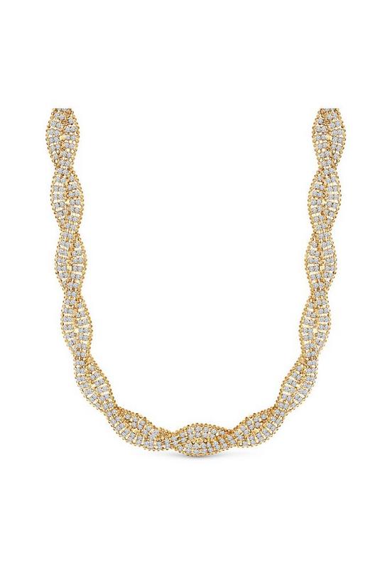 Mood Gold Diamante Twist Chain Necklace 1