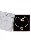 Lipsy Rose Gold Plated Crystal T-Bar Heart Bracelet - Gift Boxed thumbnail 1