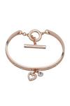 Lipsy Rose Gold Plated Crystal T-Bar Heart Bracelet - Gift Boxed thumbnail 2