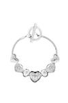 Lipsy Silver with Crystal Charm T-Bar Bracelet Gift Set thumbnail 1